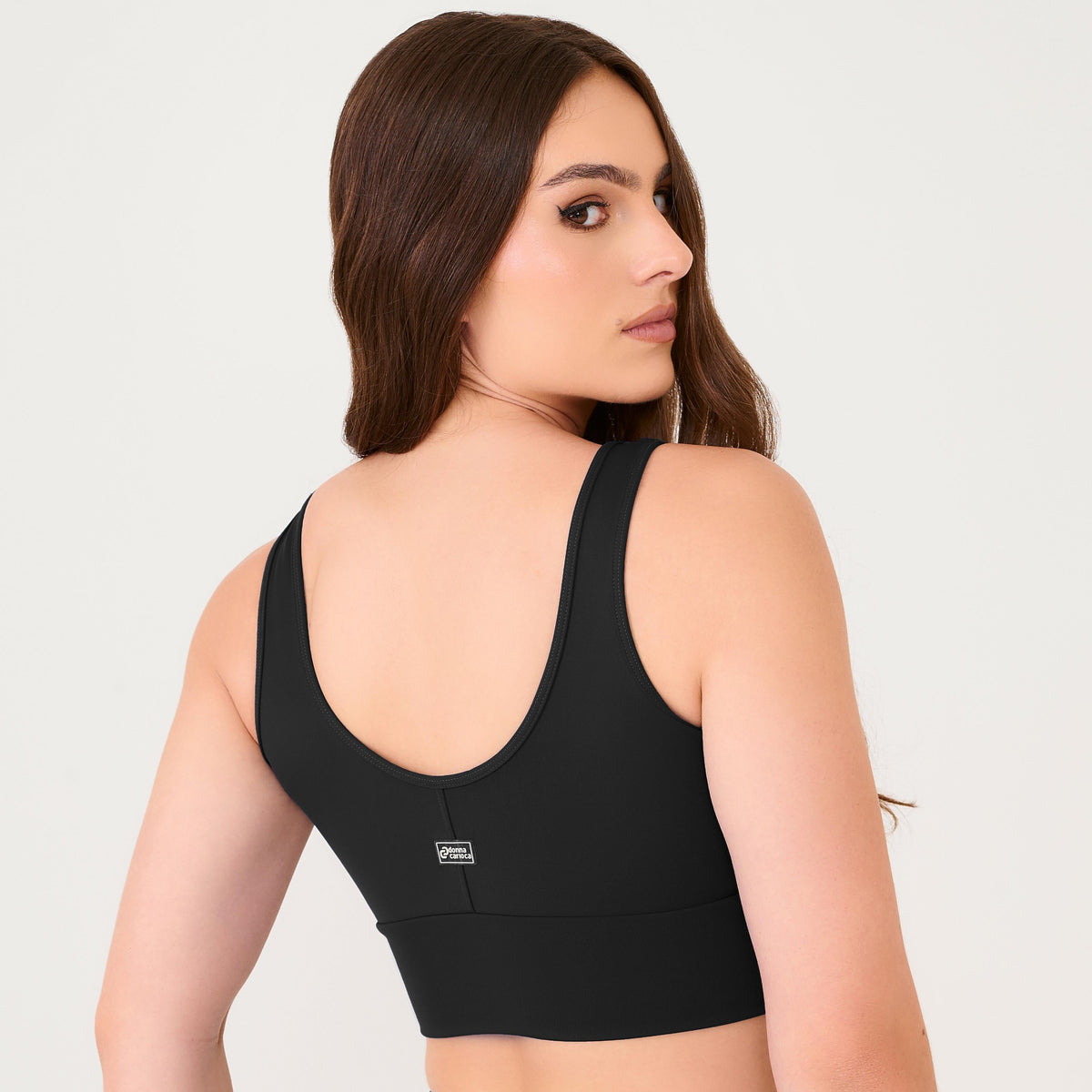 Top Basics Preto em Suplex Poliamida Com Bojo