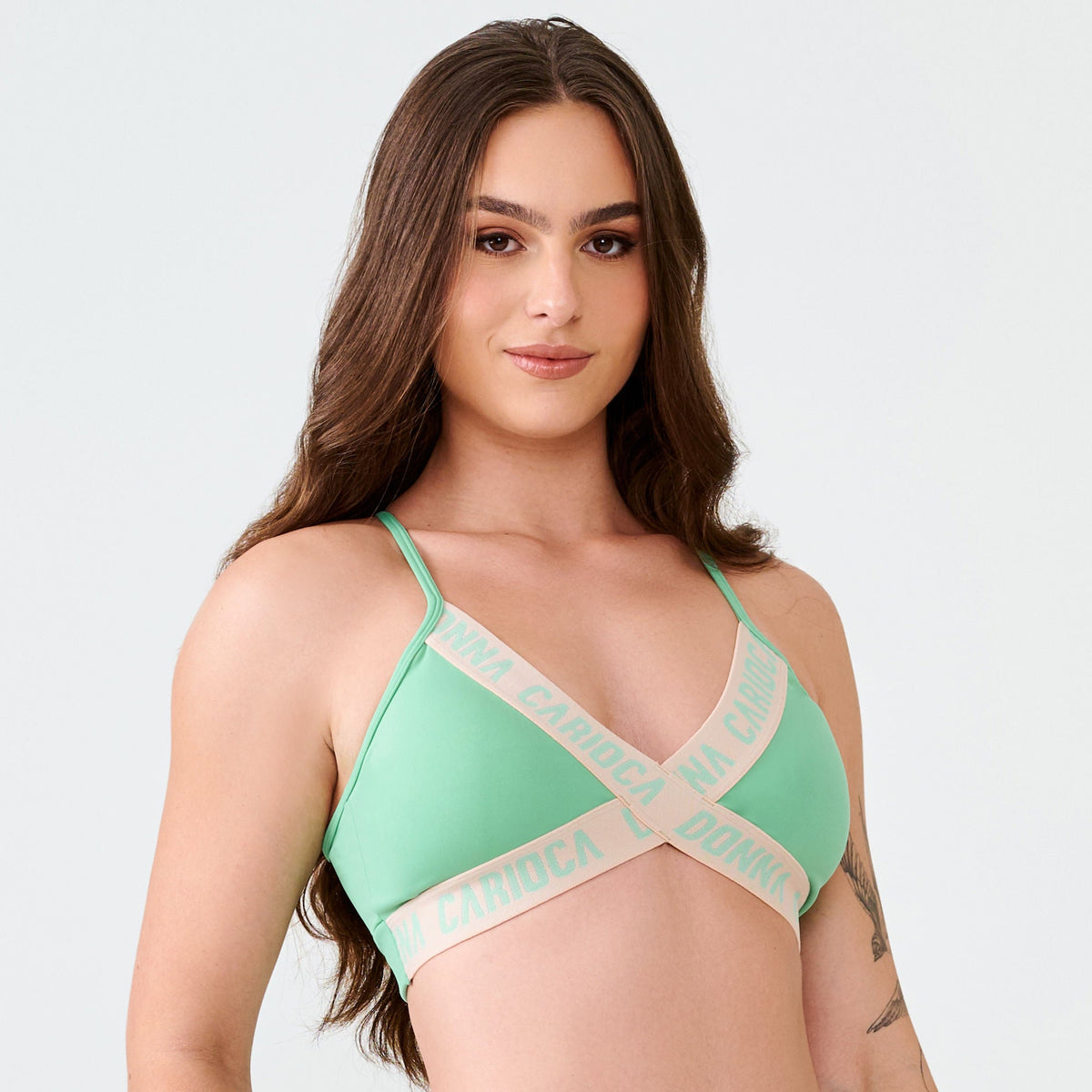 Top Stunning Verde em Suplex Poliamida Com Bojo
