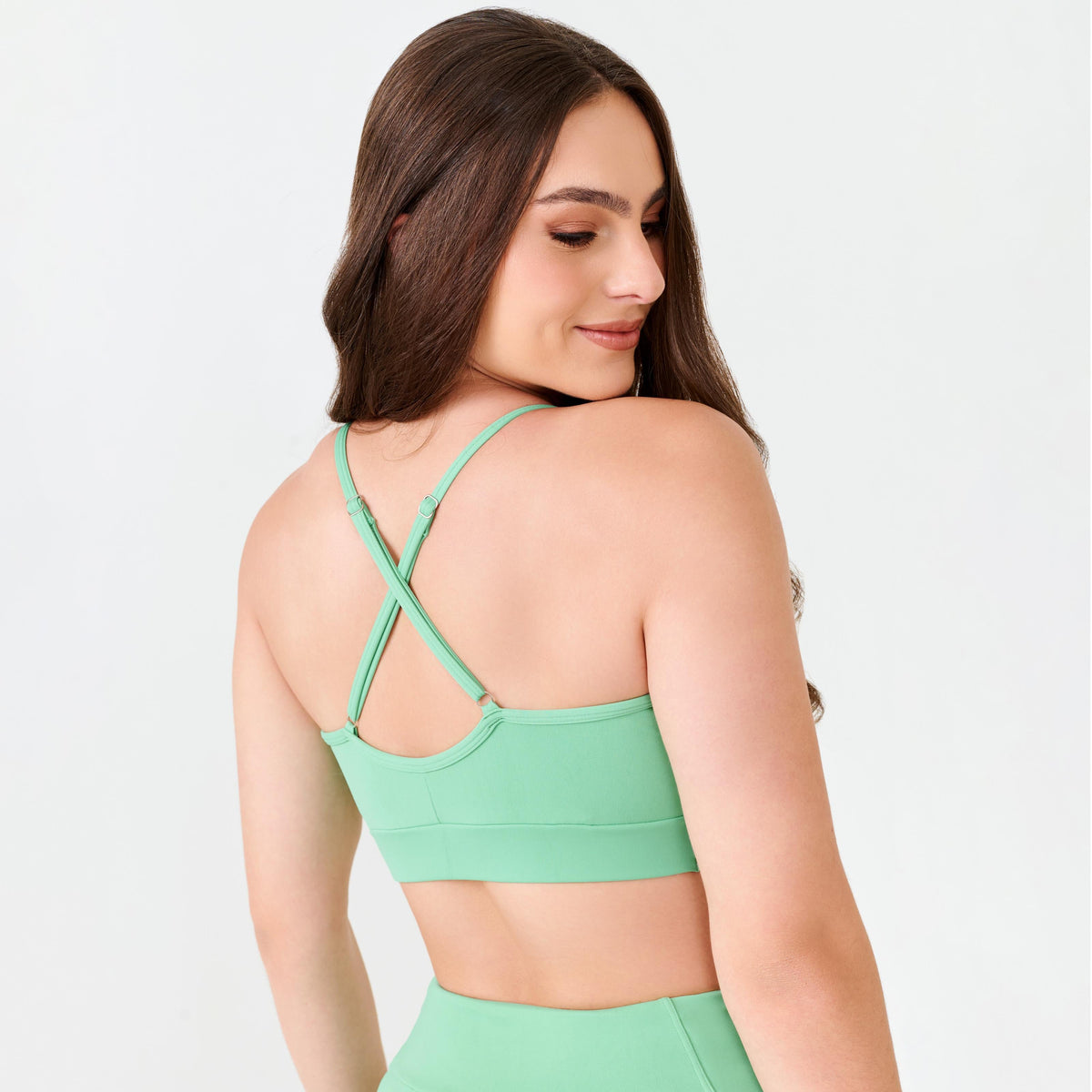 Top Stunning Verde em Suplex Poliamida Com Bojo